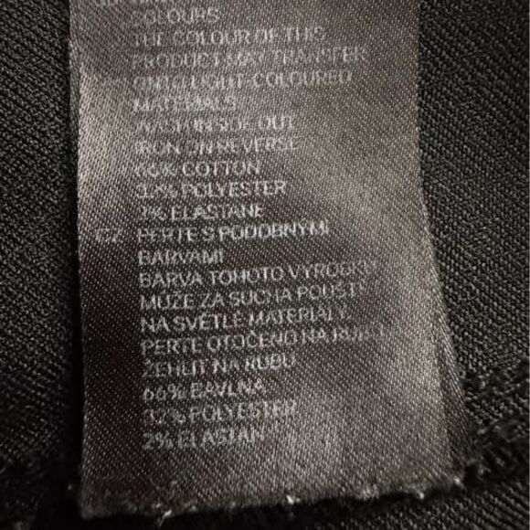 H&M  black,faux leather jeans with zippered ankle details size 6 - Picture 7 of 7